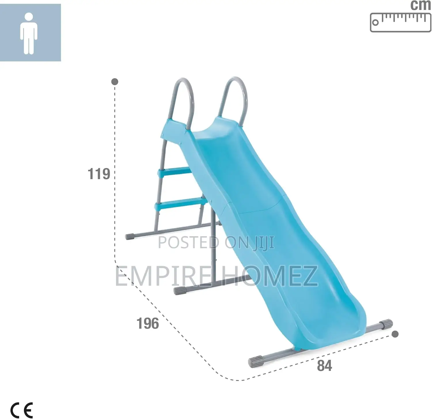 Large Garden Slide for Children 251x84x147cm Slide