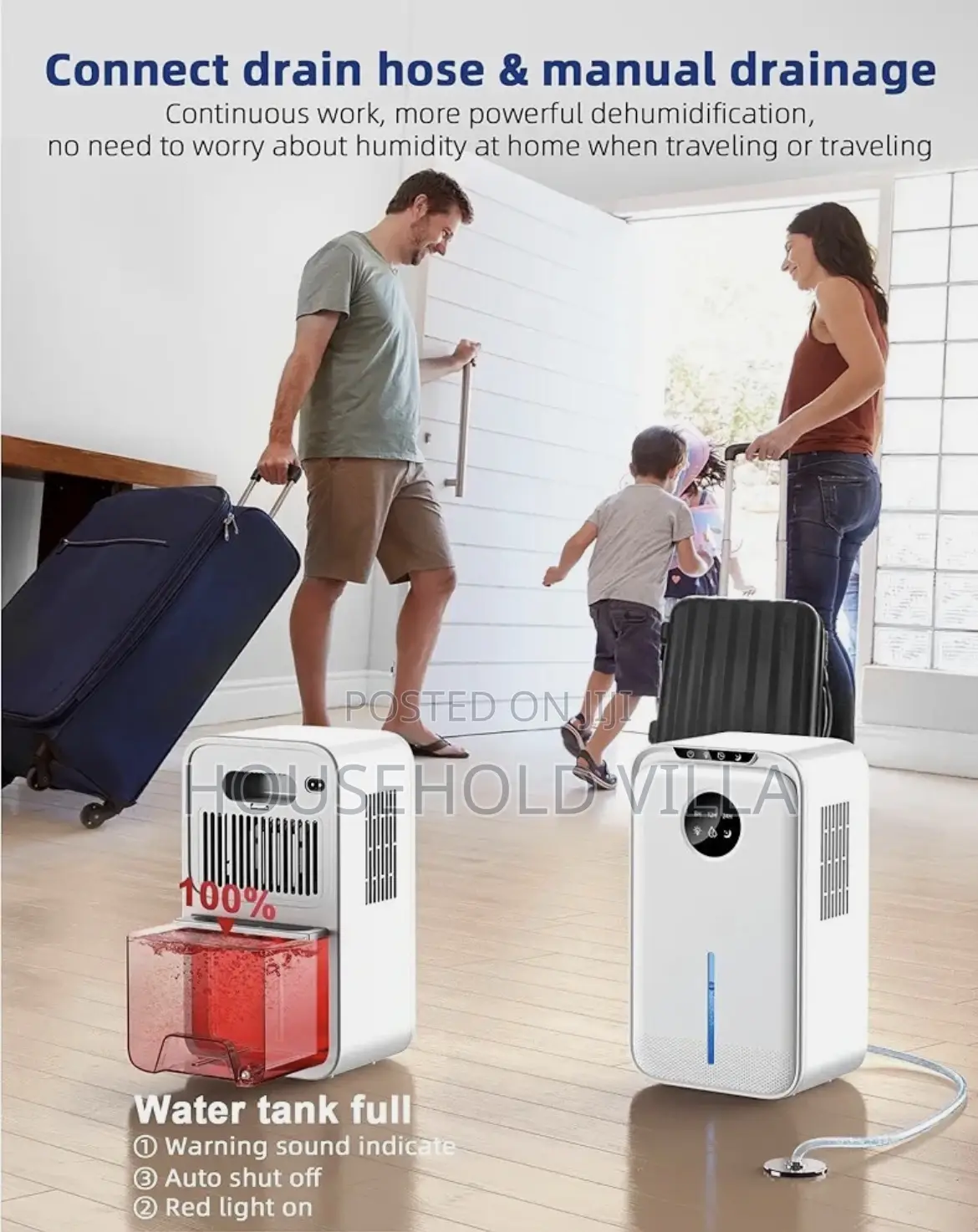 Lonxfy 2.5l Dehumidifier With a Drainage Hose