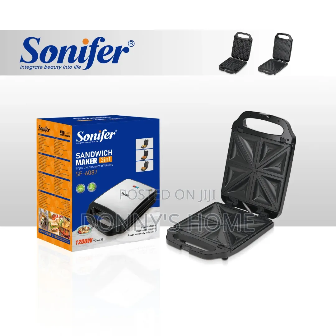 Sonifer 3 in 1 Sandwich Maker (Sf-6087) 1200w