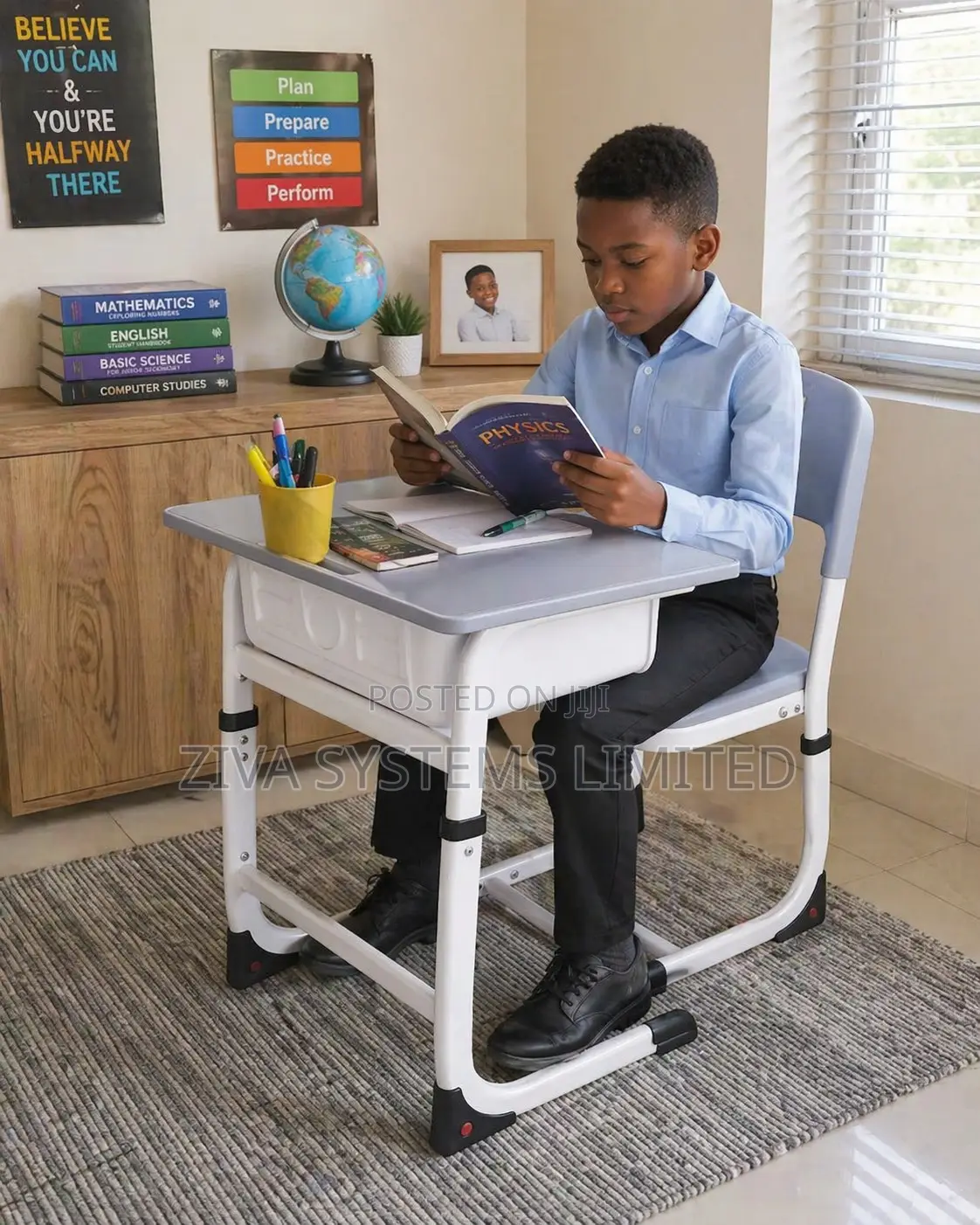 Durable Iron Plastic Student Desk Available For Sale