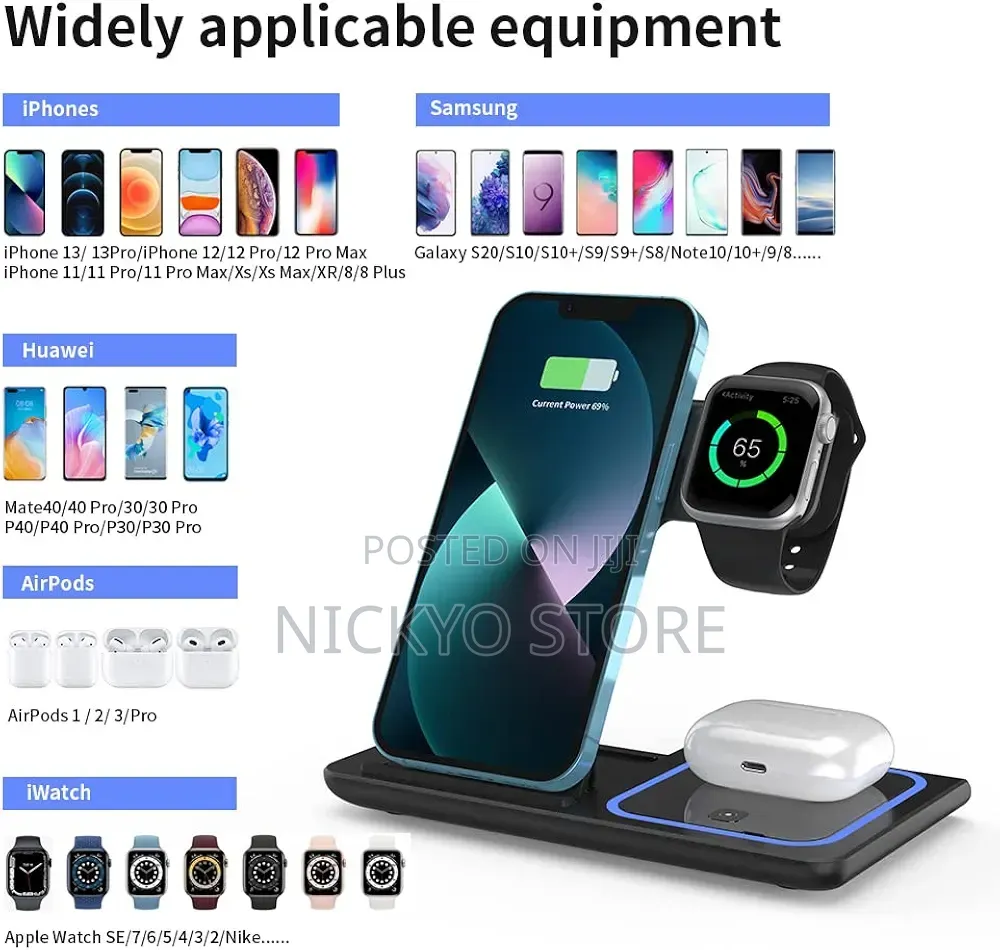 3-in-1 Fast Wireless Charging Station