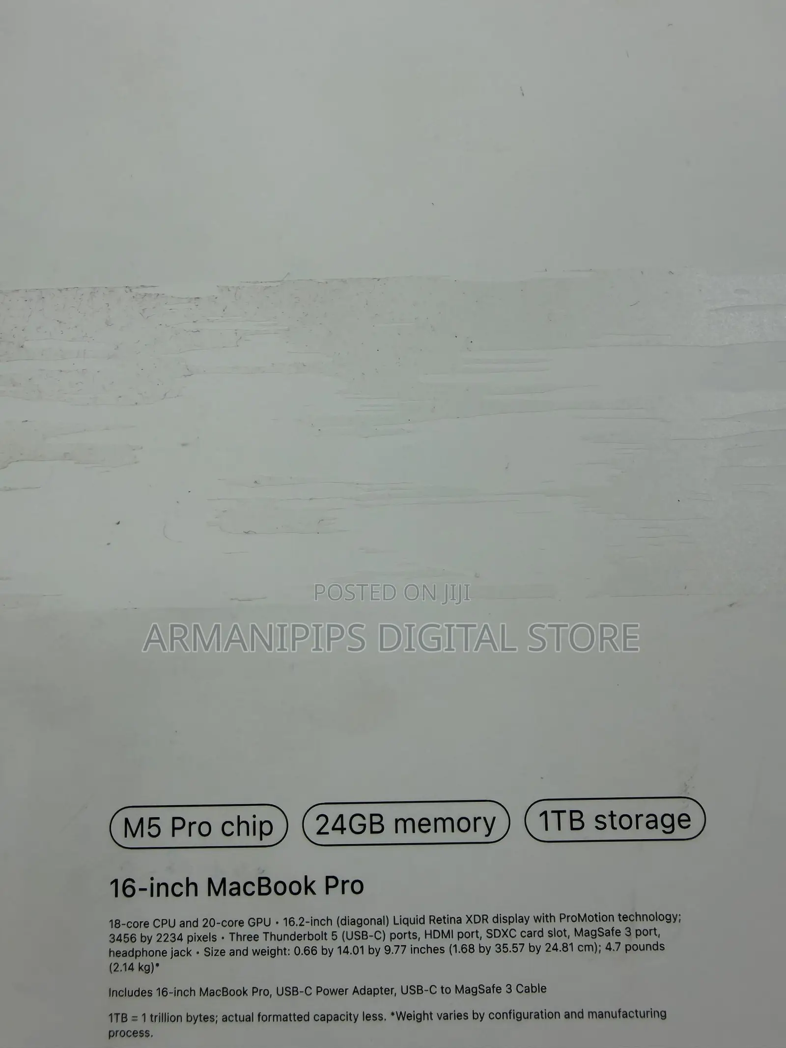 New Laptop Apple MacBook Pro 2026 M5 Pro 24GB Apple M5 Pro SSD 1T