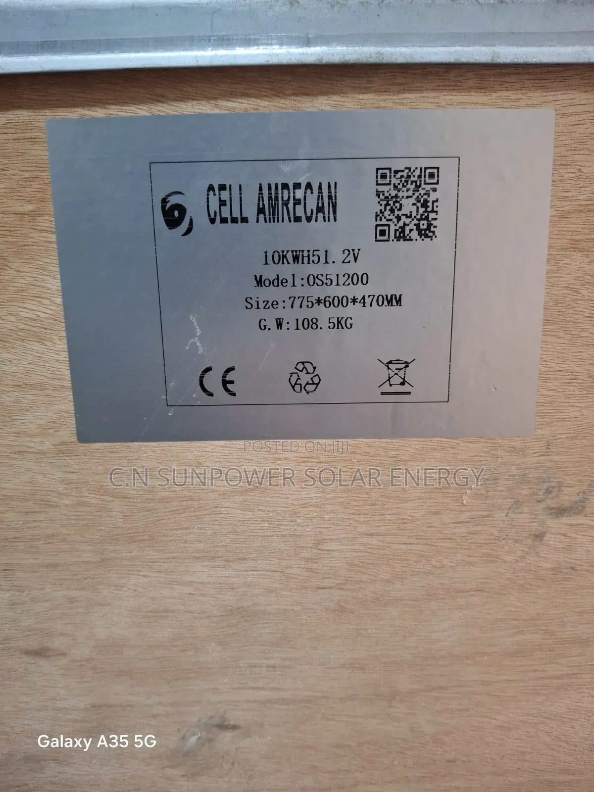 10kwh/51.2v Cell Amrecan Lithium-Iron Phosphate Energy Battery