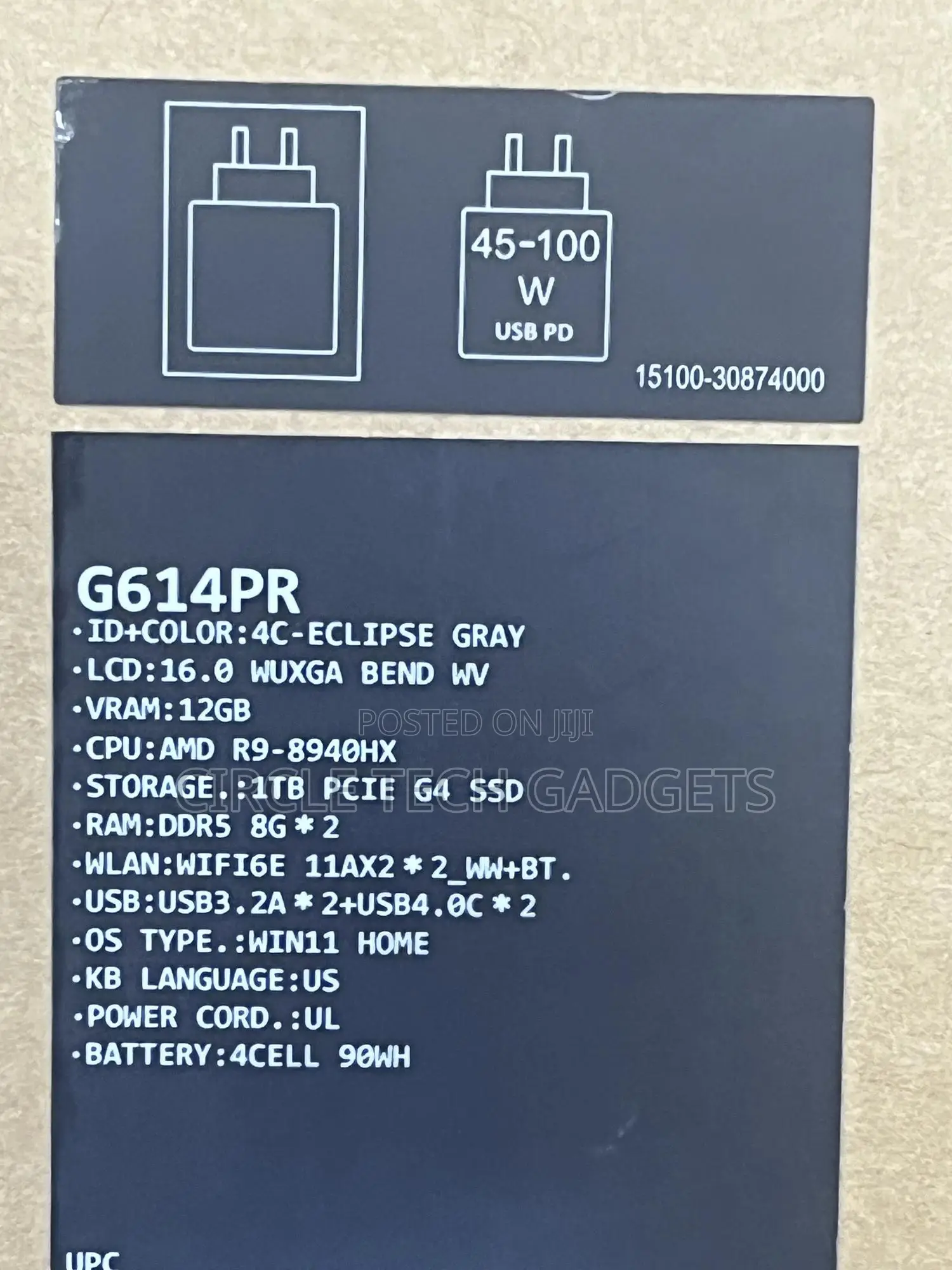 New Laptop Asus ROG Strix G16 G614 16GB AMD Ryzen 9 SSD 1T