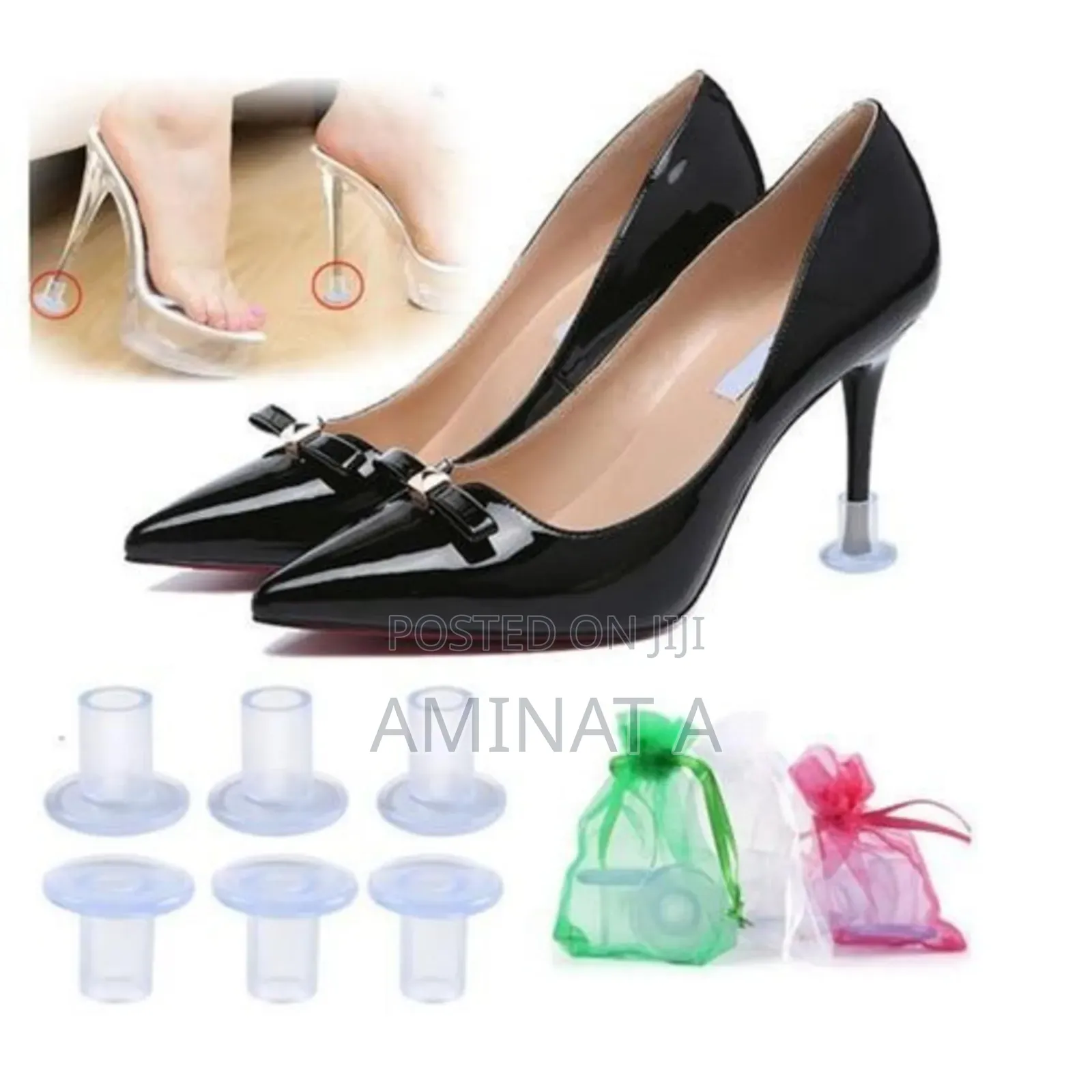 Transparent High Heel Protector - 3 Pairs