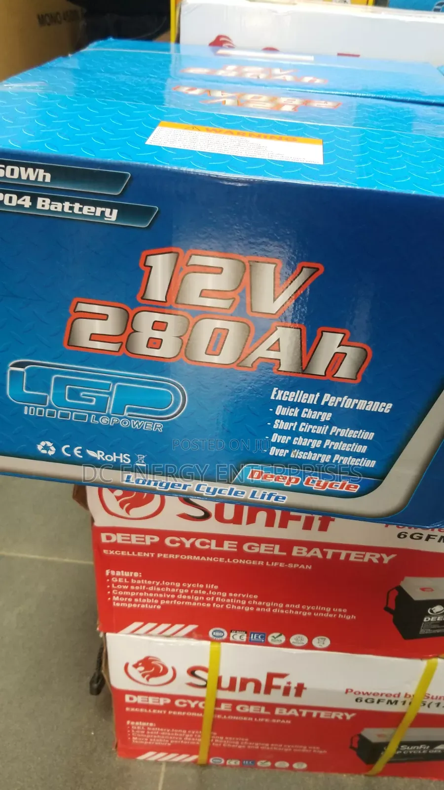 CGP 12v 280ah Lithium Battery. (3.36kwh)