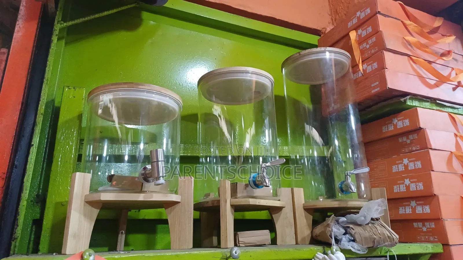 Glass Drink Dispenser With Stand