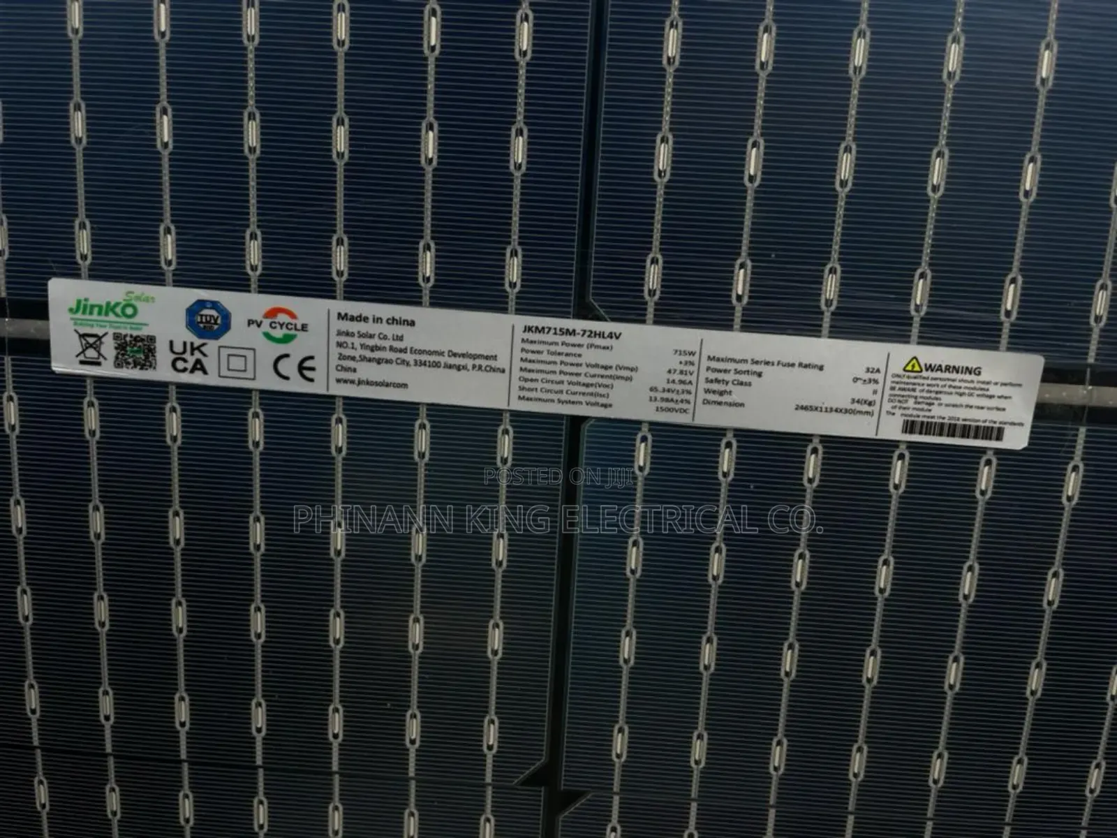 Jinko Solar Panel 650watts
