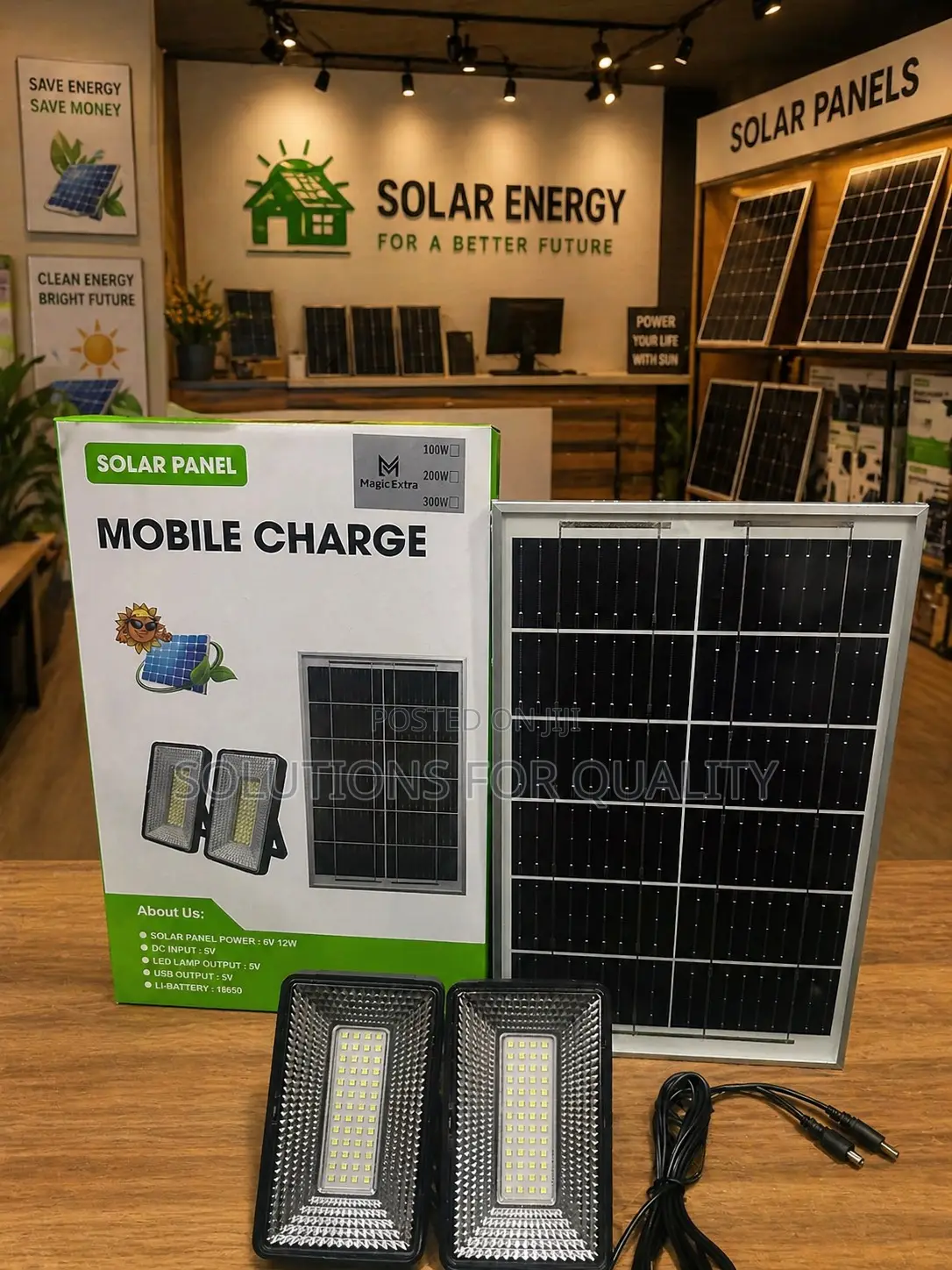 300 Watt Solar Charger, With Light