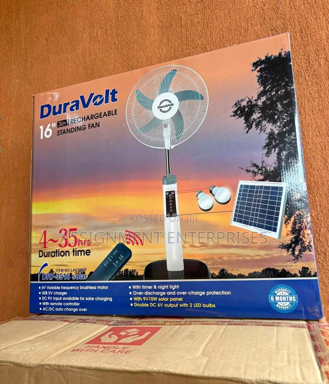Duravolt 16" 3-in-1 Rechargeable Fan (Drf-3916).