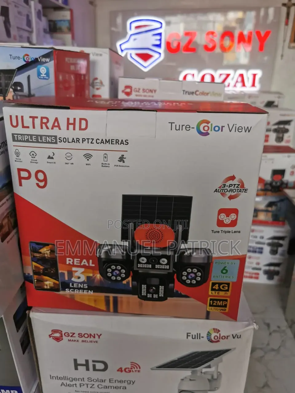 Triple Lens Solar PTZ Cameras V380pro