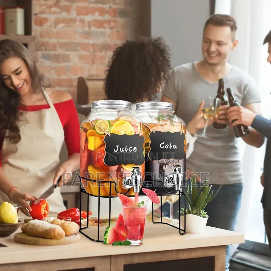 4 Liter Glass Drink Dispensers For Parties