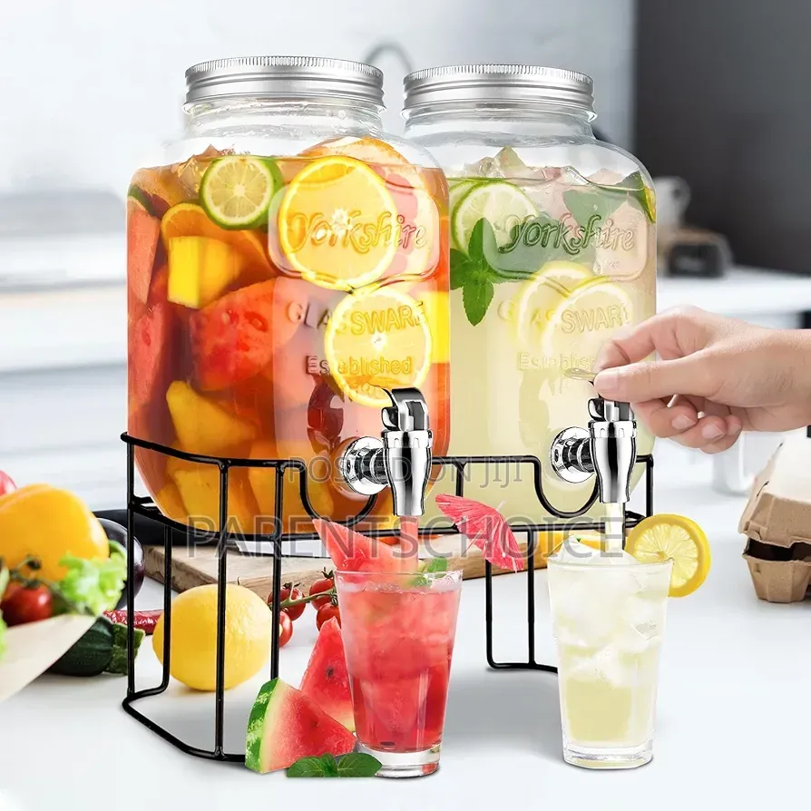 4 Liter Glass Drink Dispensers For Parties
