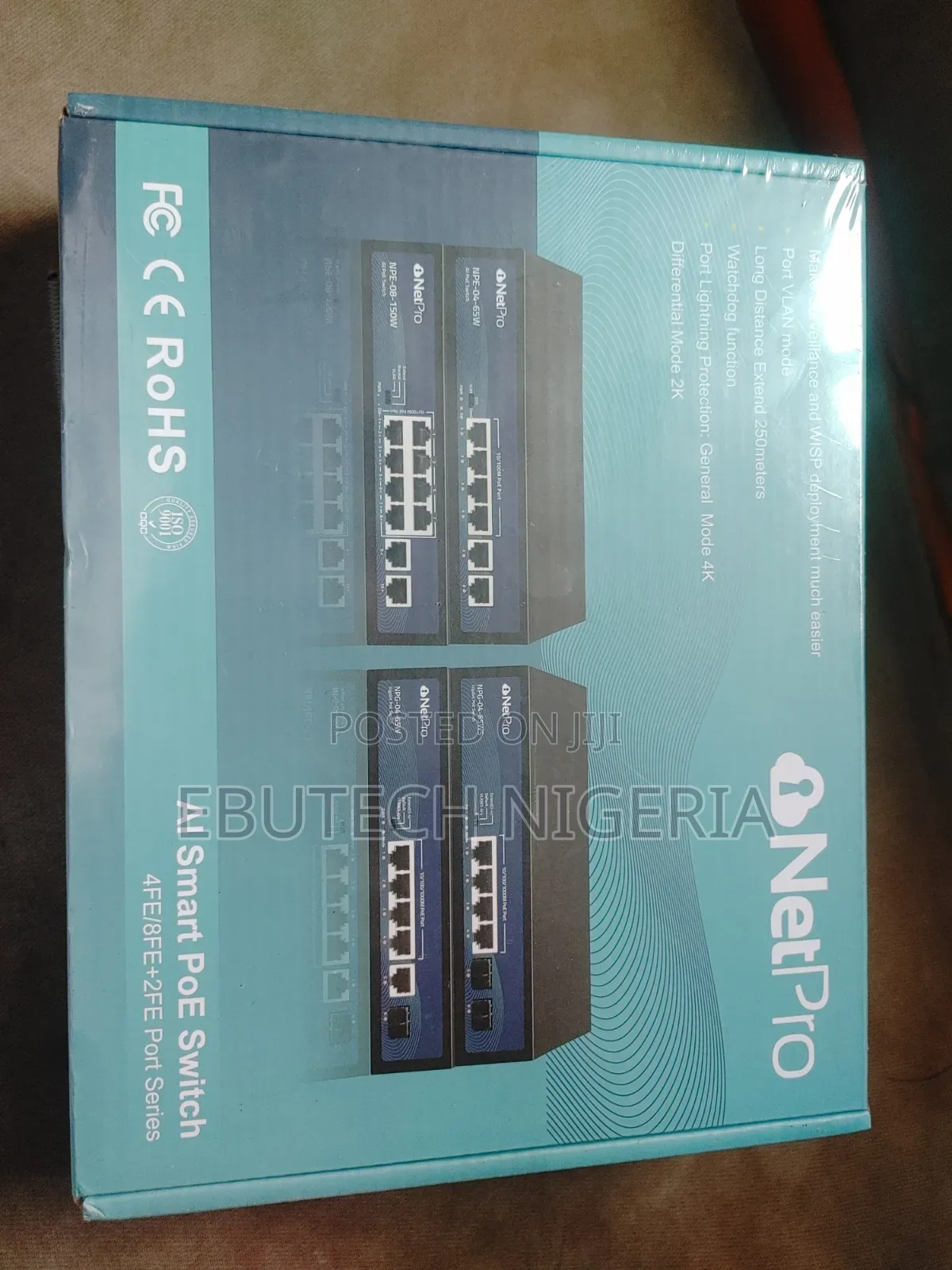 Netpro Npe-08-150ws 10-Port Gigabit Intelligent Poe Switch With 2sfp P