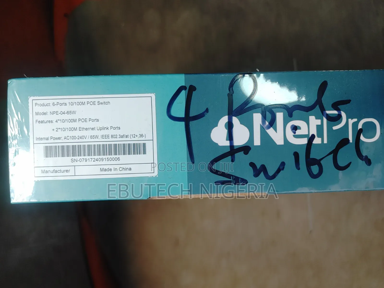 Netpro Npe-04-65w 6-Port 10/100 Intelligent Standard Poe Switch