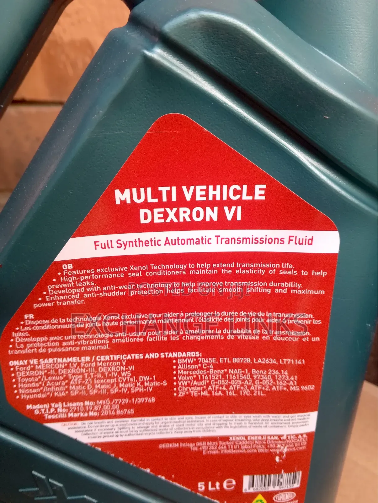 Xenol Dexron Vi 6 Full Synthetic Automatic Transmission Fluid