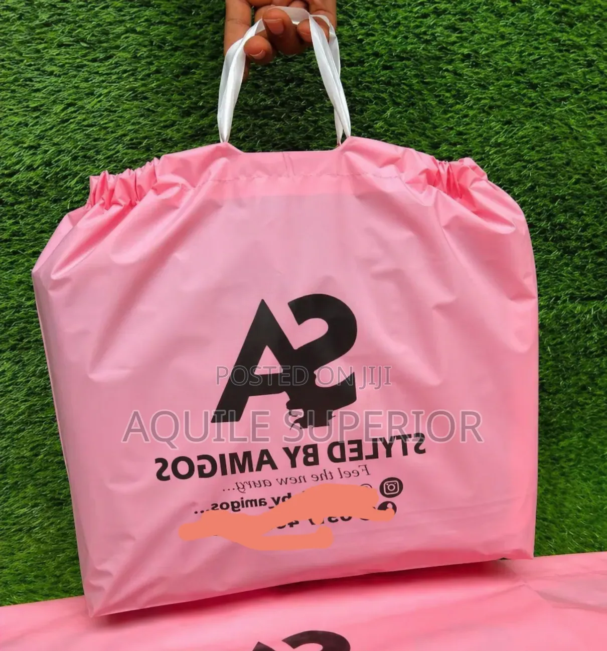 Printed Drawstring Bag With One Colour for Salon |Moq: 100pcs|