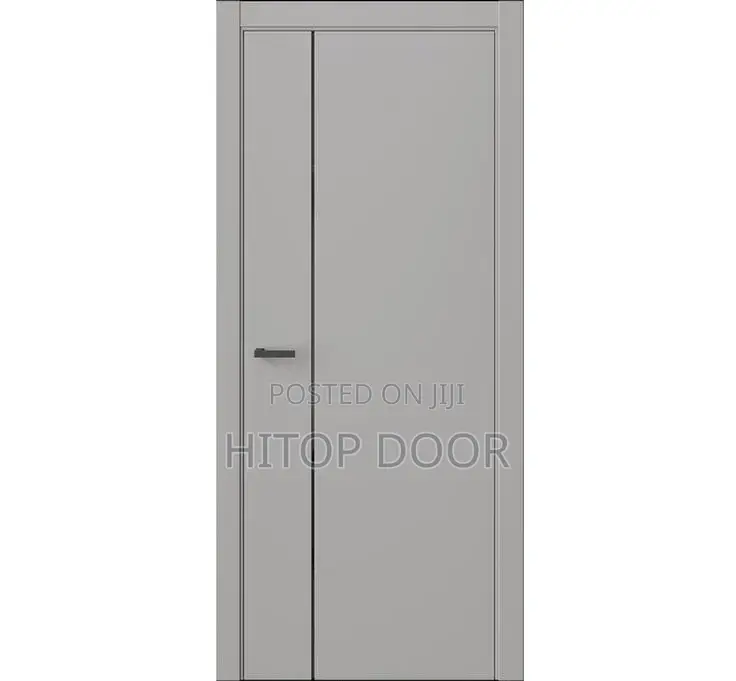 Hitops HDF Door Light Gray With Frame and Architrave