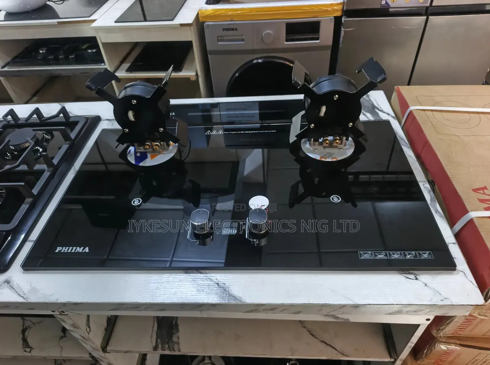 Quality Phiima Inbuilt Cabinet Flips Up 2 Burners Gas Cooker Hob Etc.