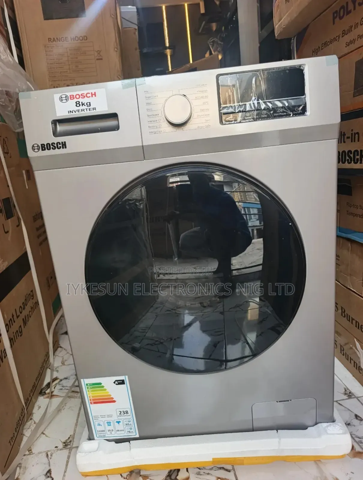 Bosch 8kg Silver Colour Inverter Automatic Washing Machine Front Load