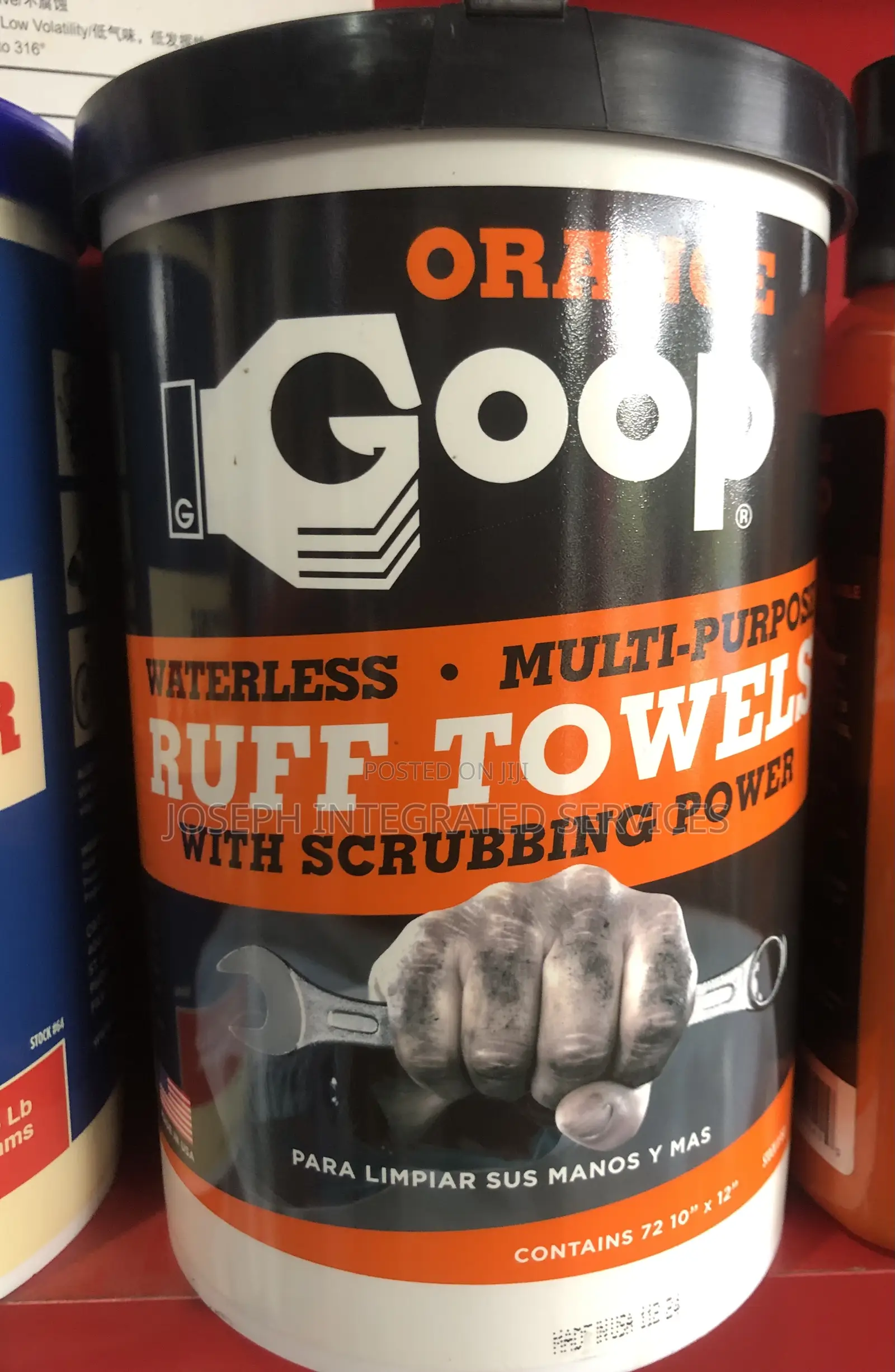 Orange Goop Multi-Purpose Waterless Ruff Towels