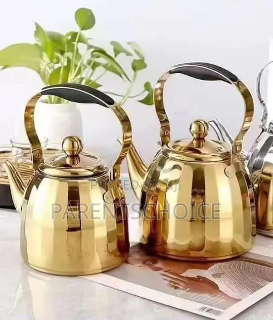 Stylish Gold Stainless Steel Teapot With Infuse