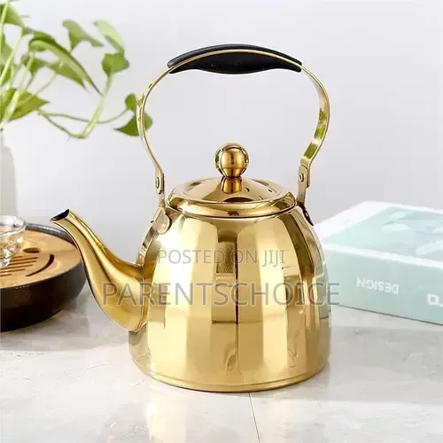 Stylish Gold Stainless Steel Teapot With Infuse