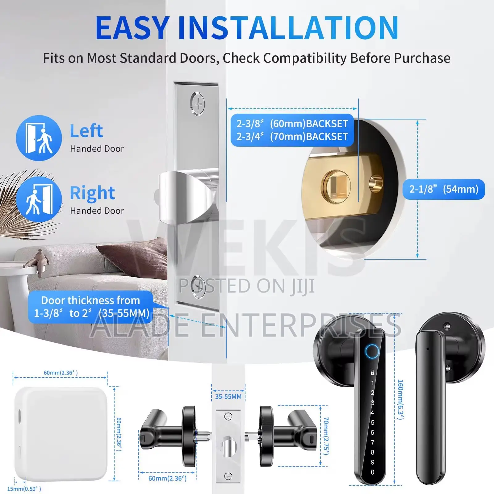 Waterproof Tuya Smart Handle Door Lock