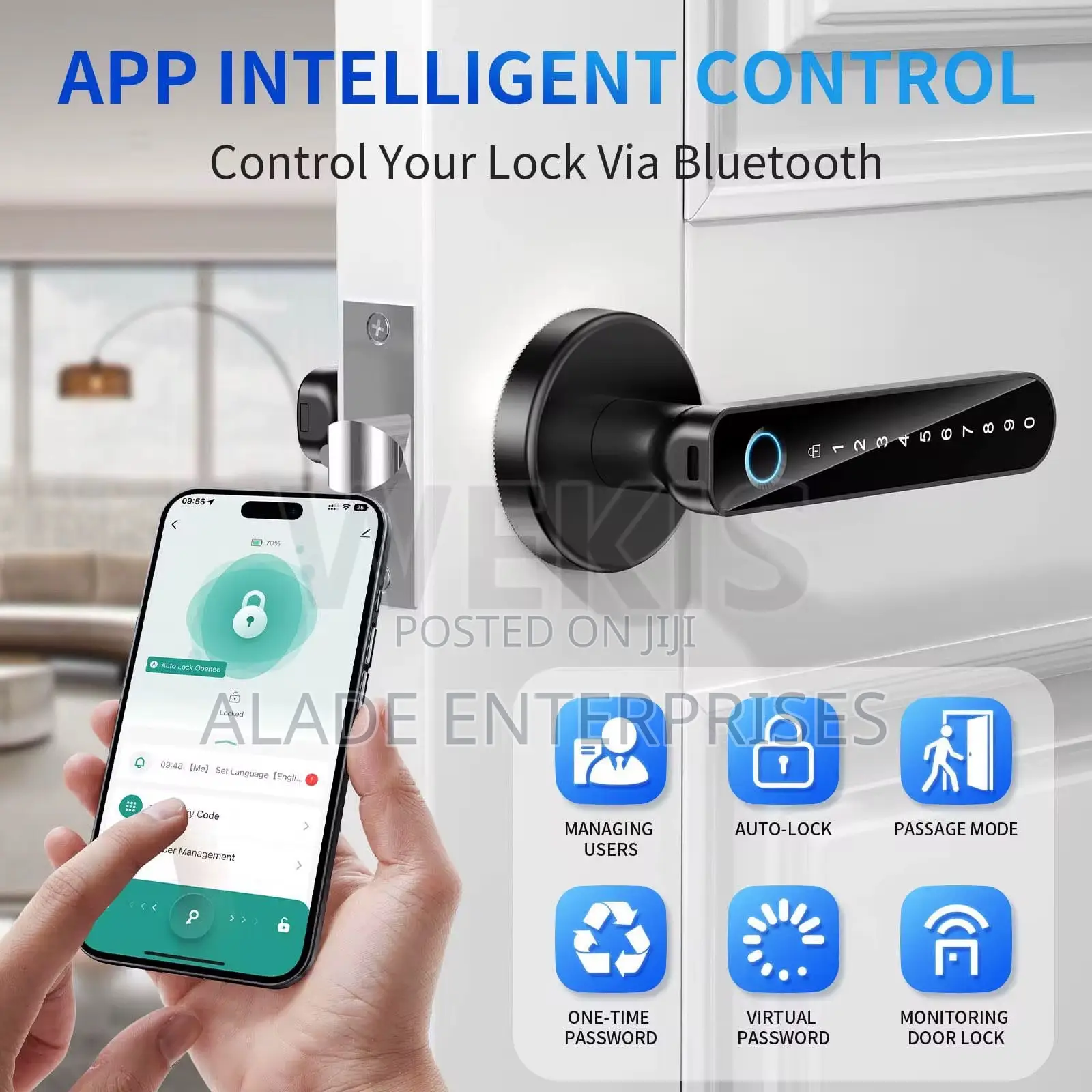 Waterproof Tuya Smart Handle Door Lock