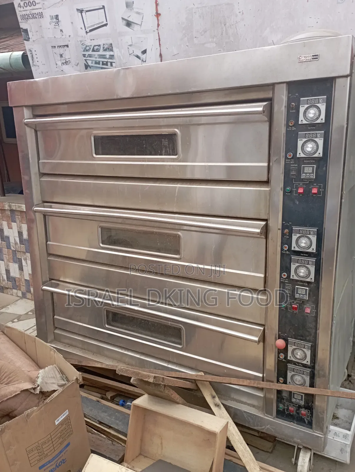 9trays Gas 3deck Foreign Fairly Used Strong Baking Oven