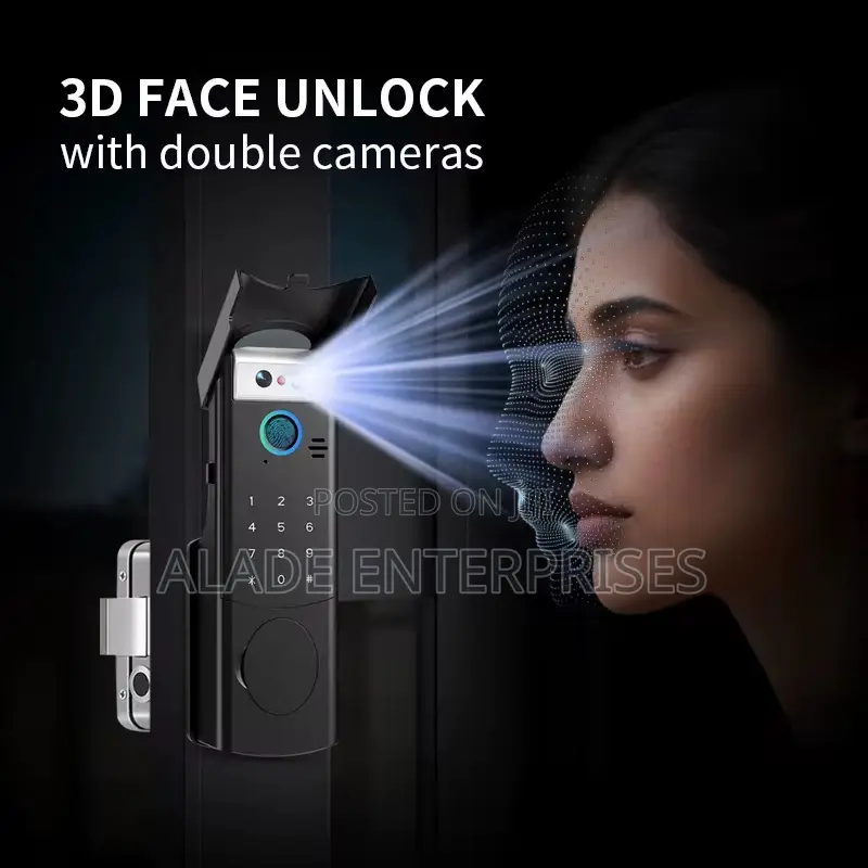 Face Recognition Door Electric Jam Lock Outdoor Waterproof Tuya