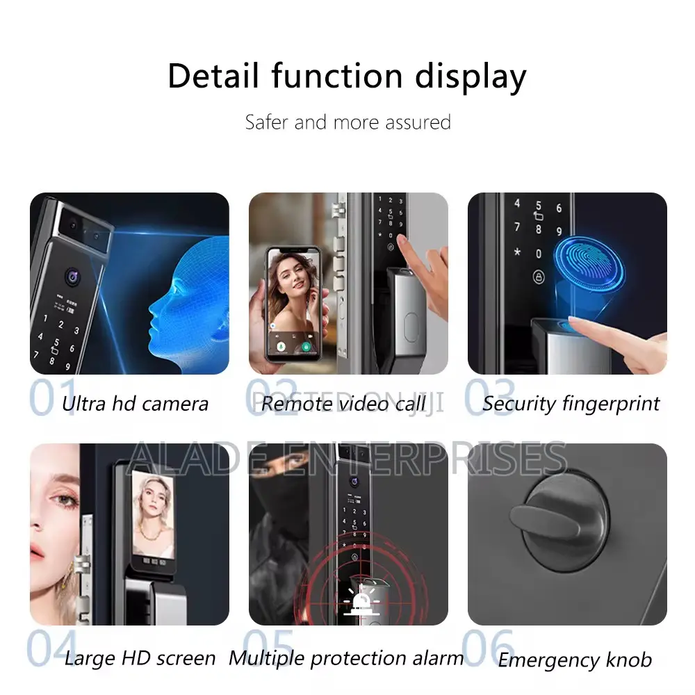 Automatic Tuya Smart Lock 3d Face Recognition Digital Door Lock Latest