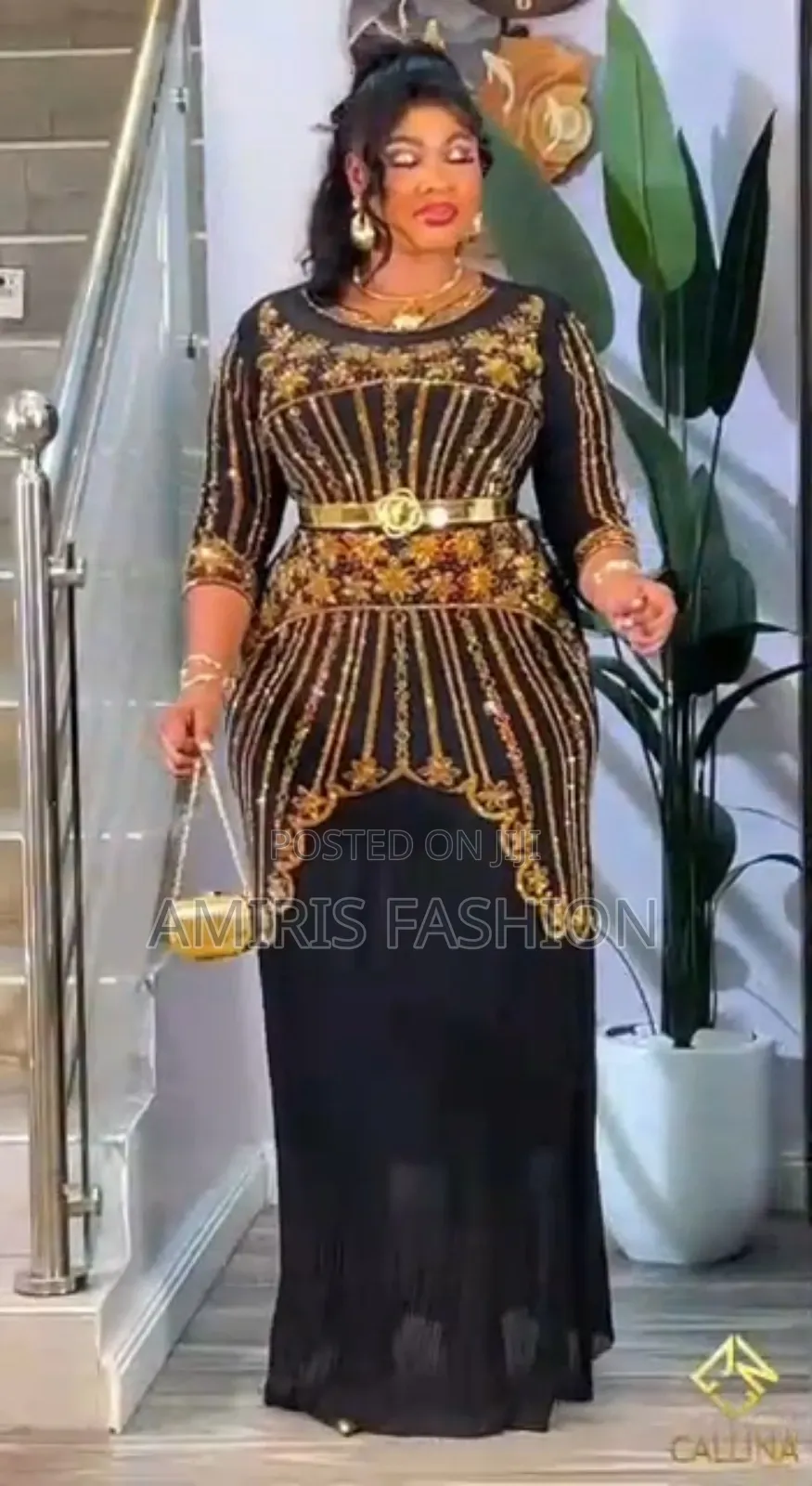 Stoned Beautiful Turkey Black Gown