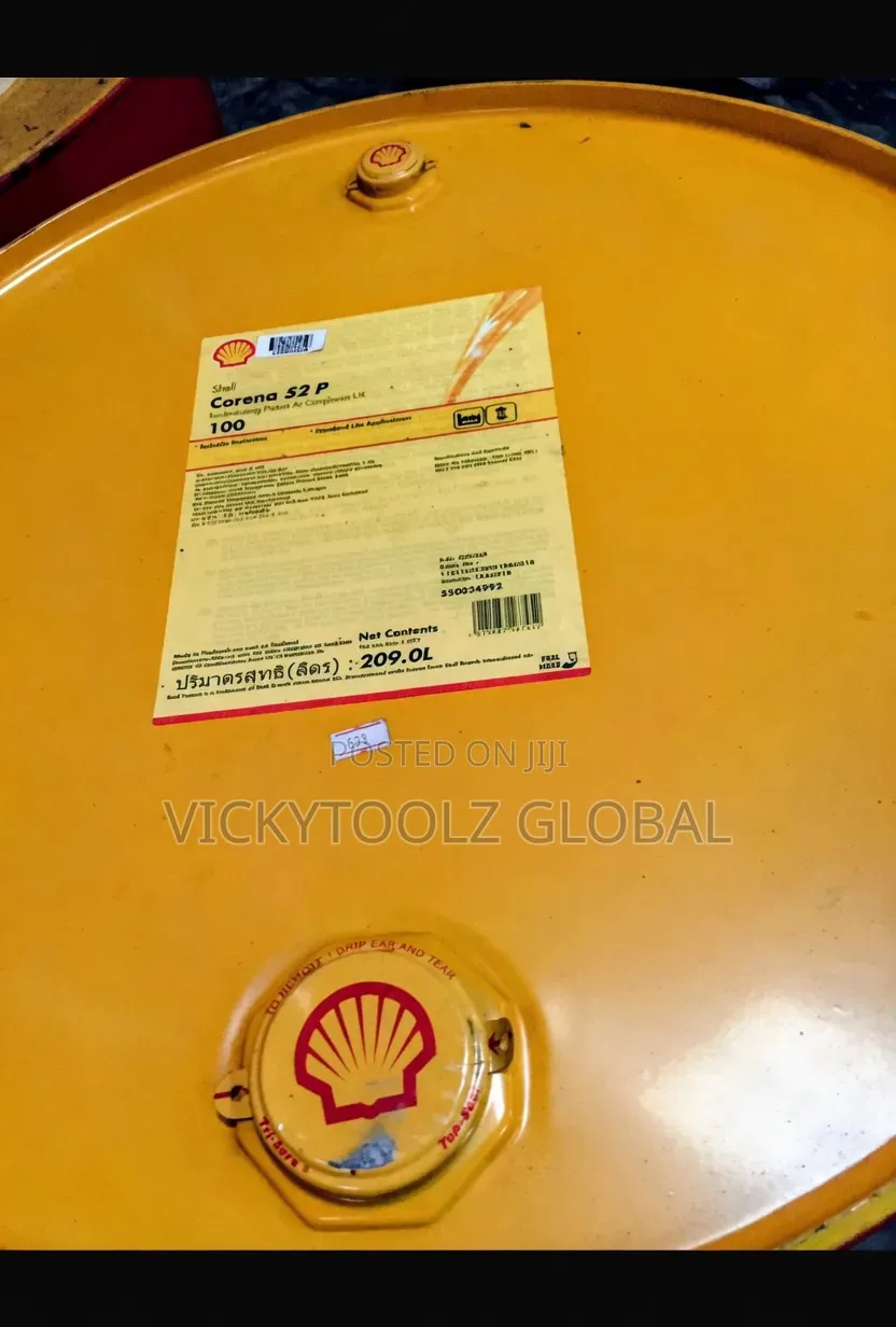 Shell Corena S2 P 100 Air Compressor Oil Drum