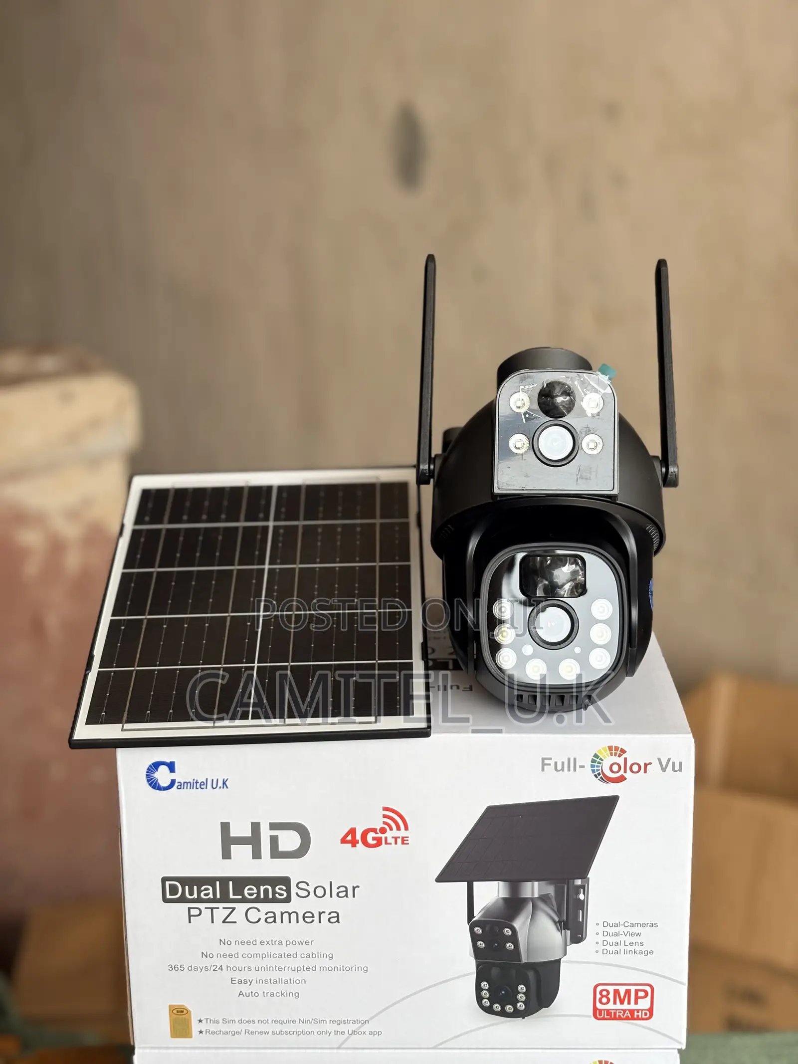 4g Ubox Hd Dual Lens Solar PTZ Camera - Sd250