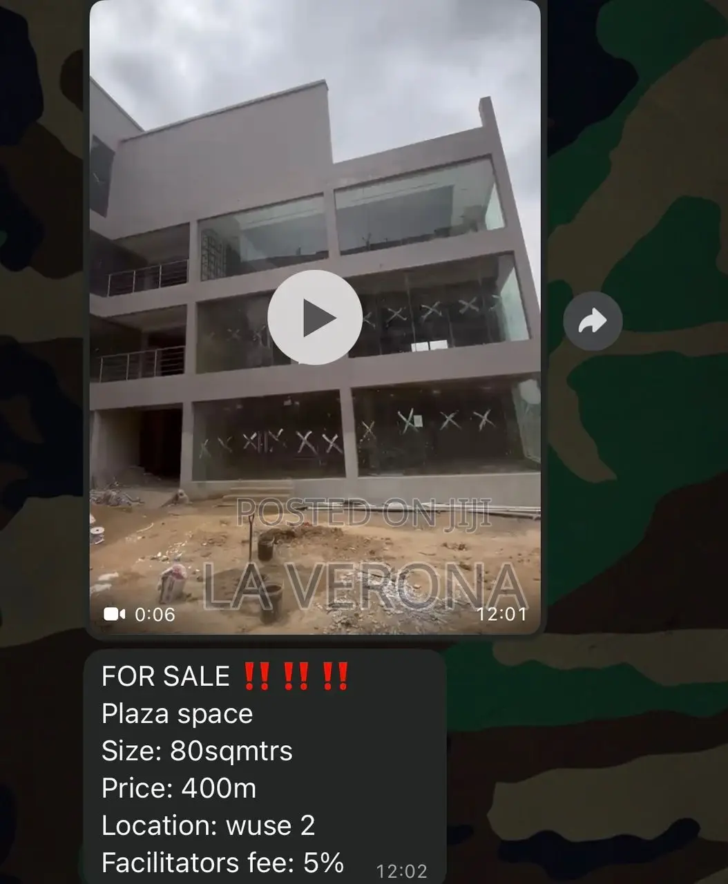 For Sale Plaza, Wuse 2 Space Size: 80sqmtrs Price: 400m