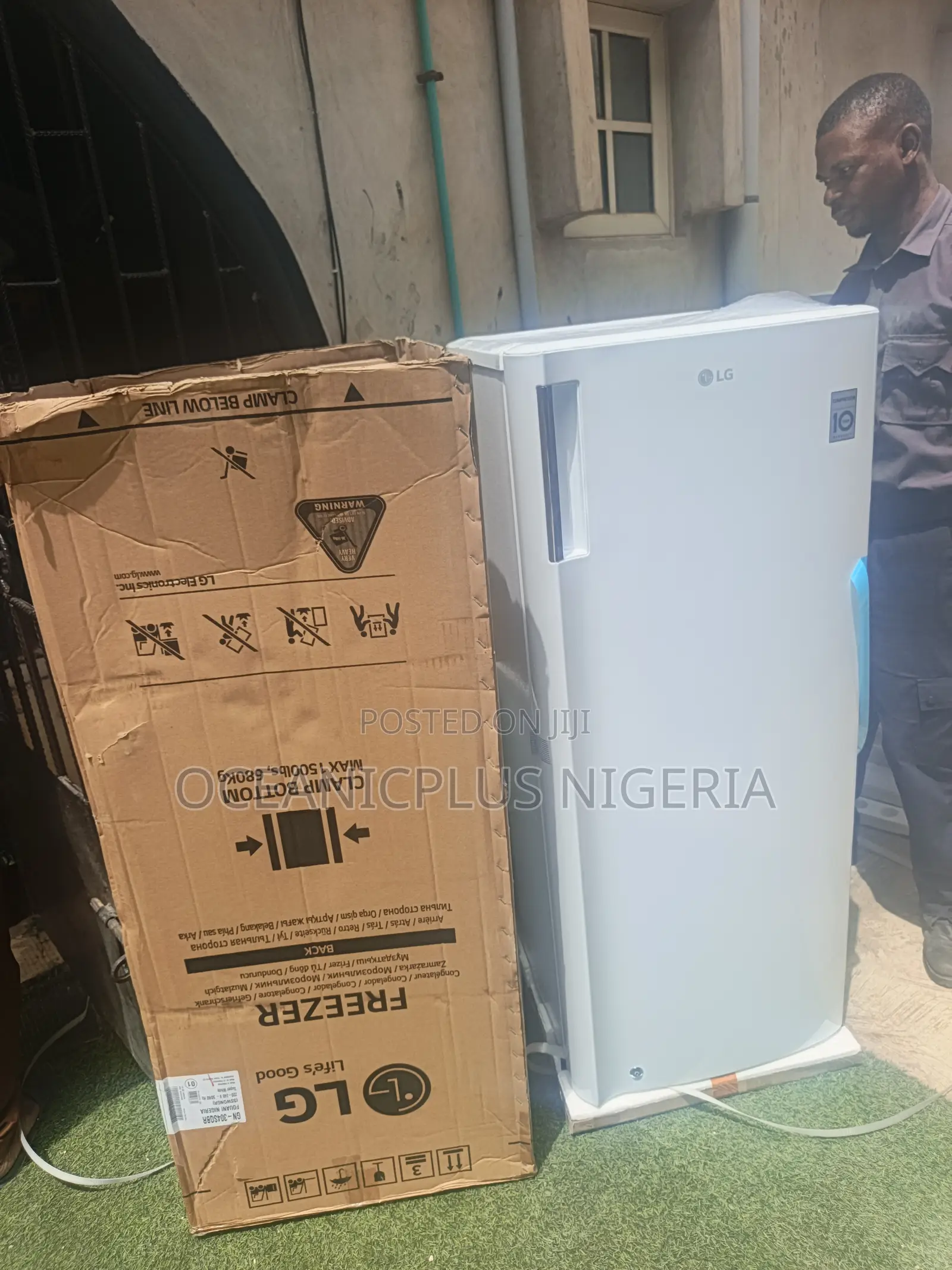 Lg Standing Freezer Gn-304sqbr 168l Capacity