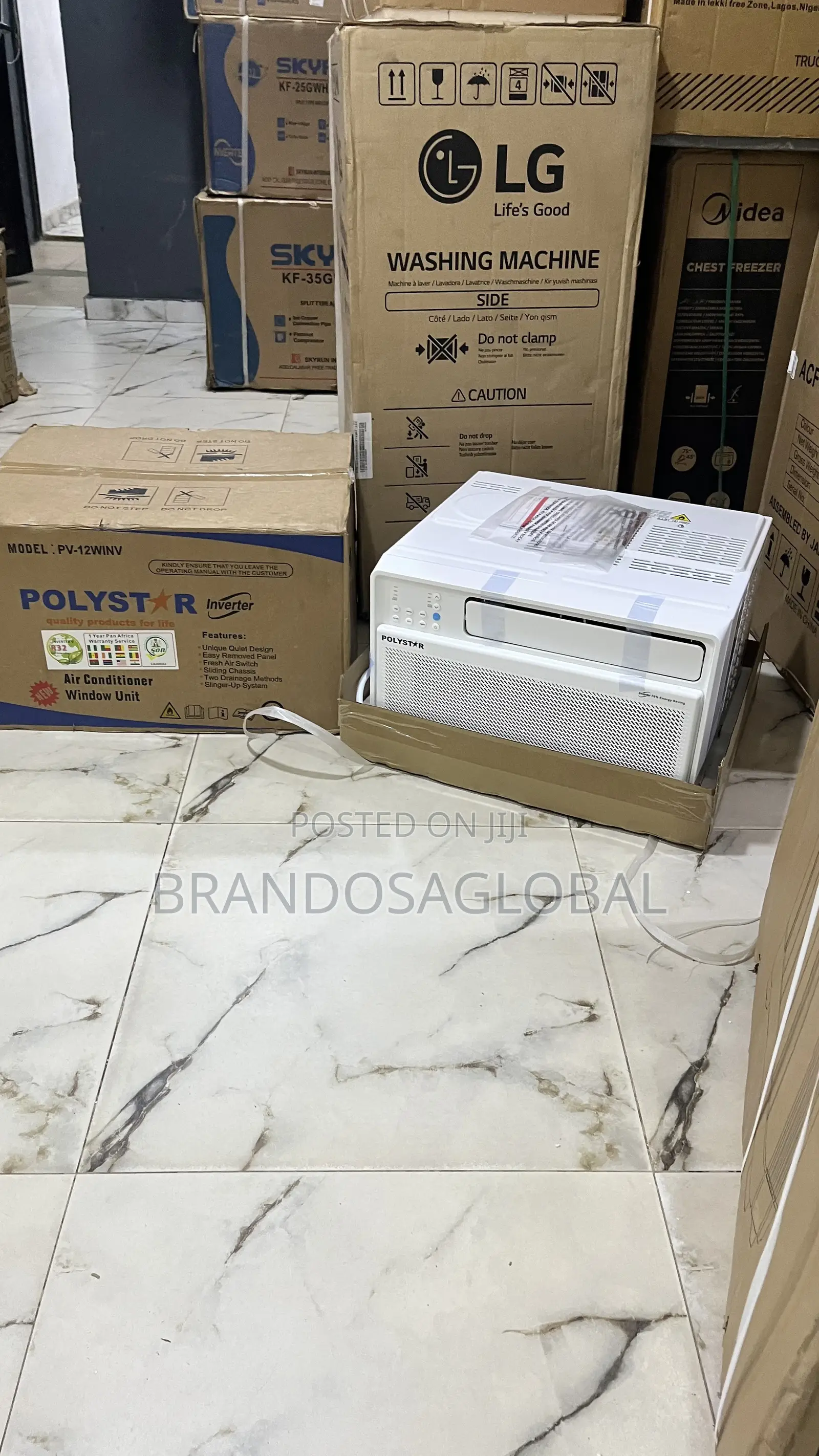 Polystar 1.5hp Inverter Window Ac[Pv-12winv]Strong Cooling Ac
