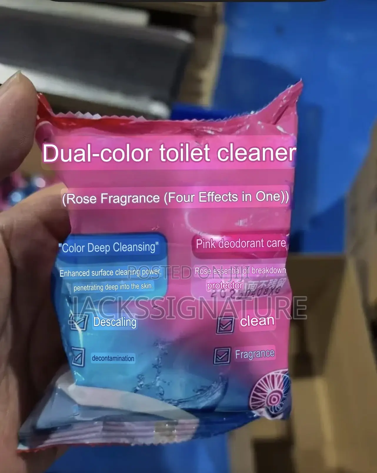 10pcs Toilet Blue And Pink Cleaner