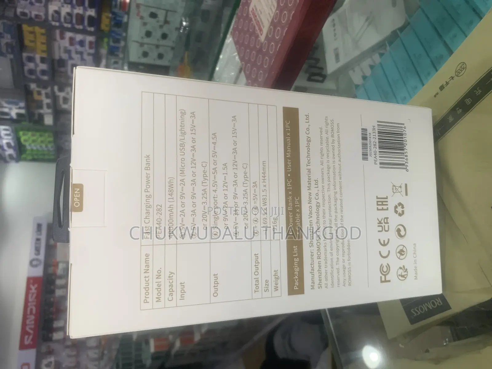 Romoss 65w 40000mah Type C Power Delivery Potable Laptop