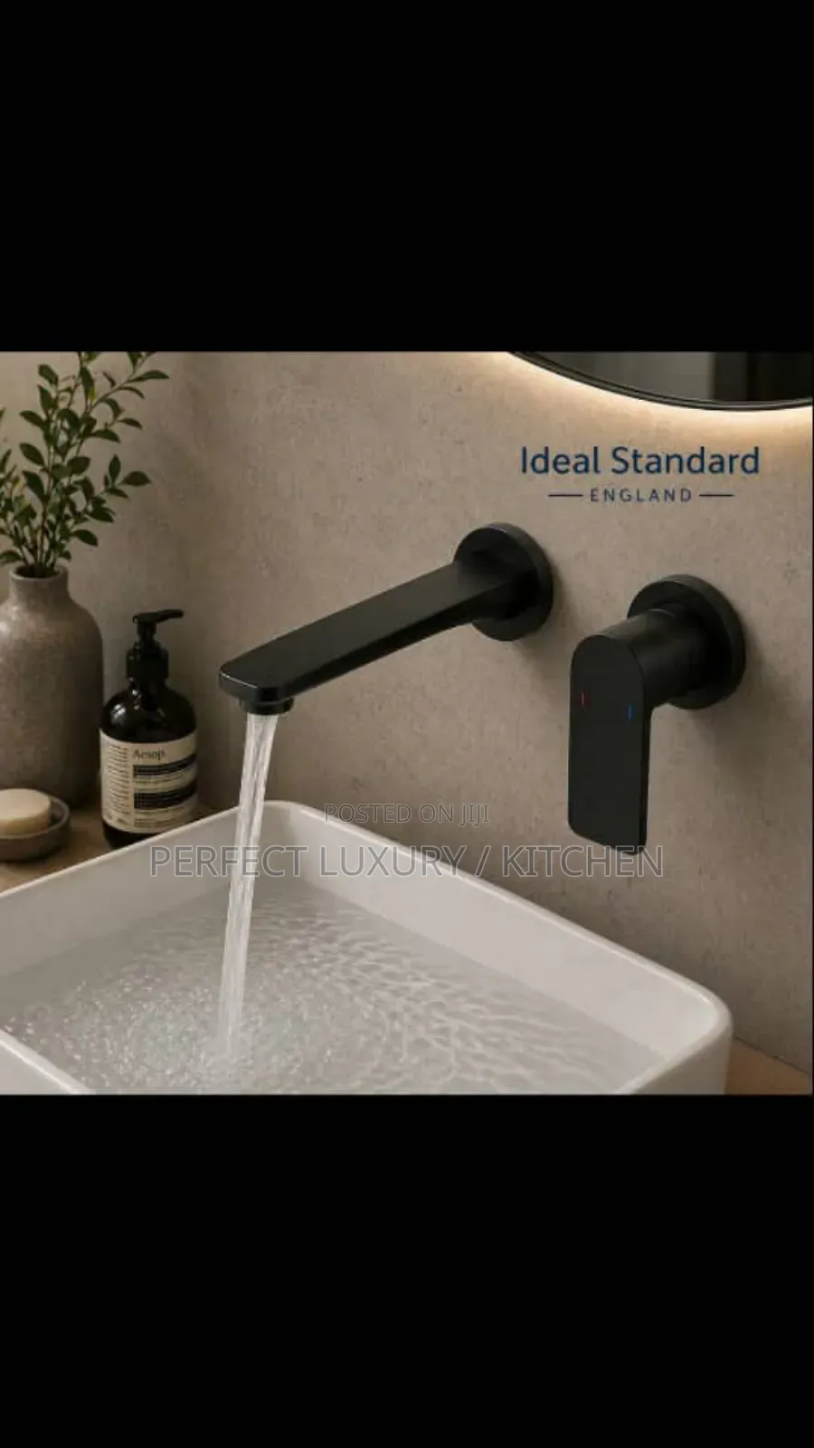 Quality Black Ideal Standard Wall Mixer Tap