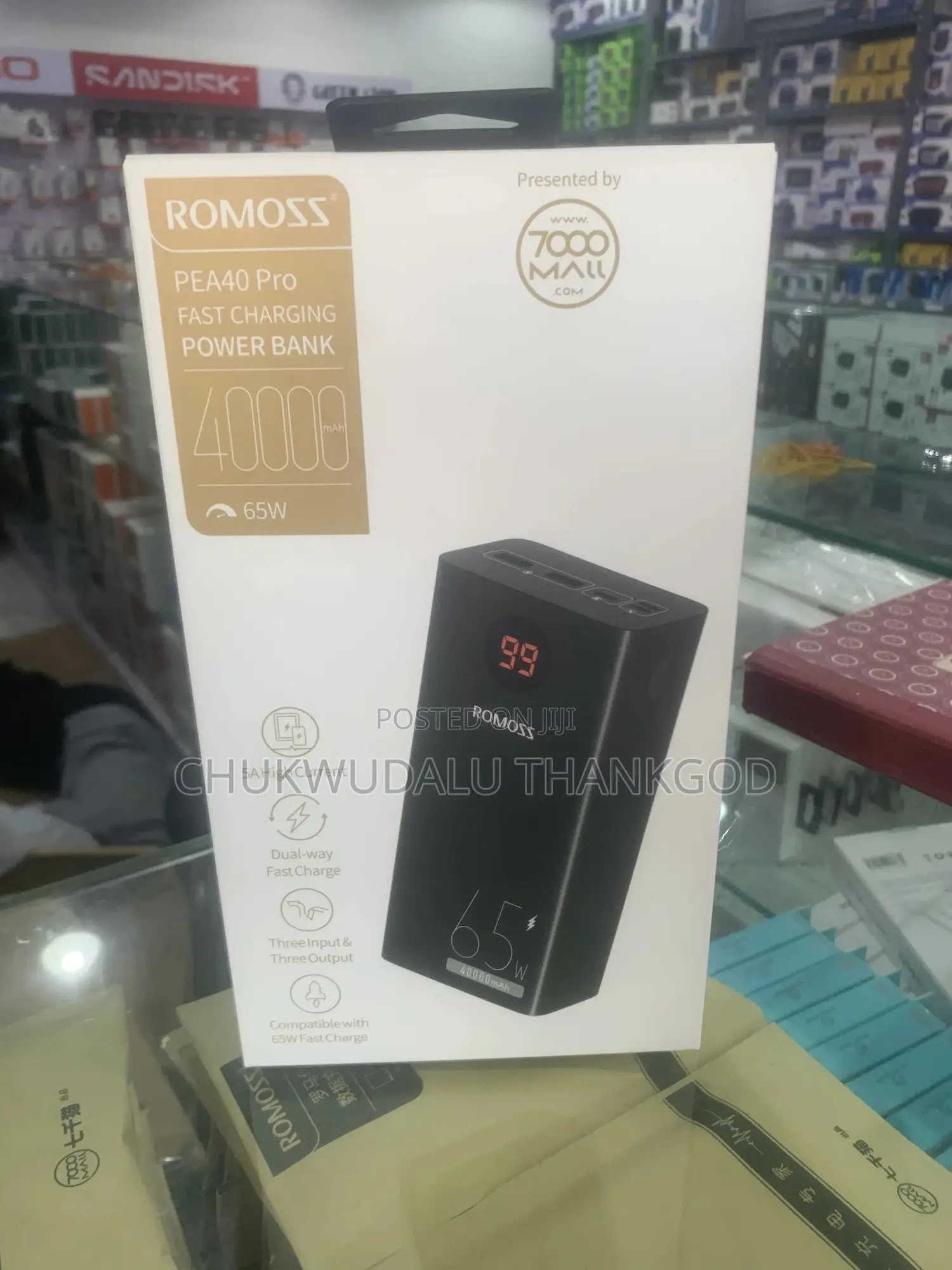 Romoss 65w 40000mah Type C Power Delivery Potable Laptop