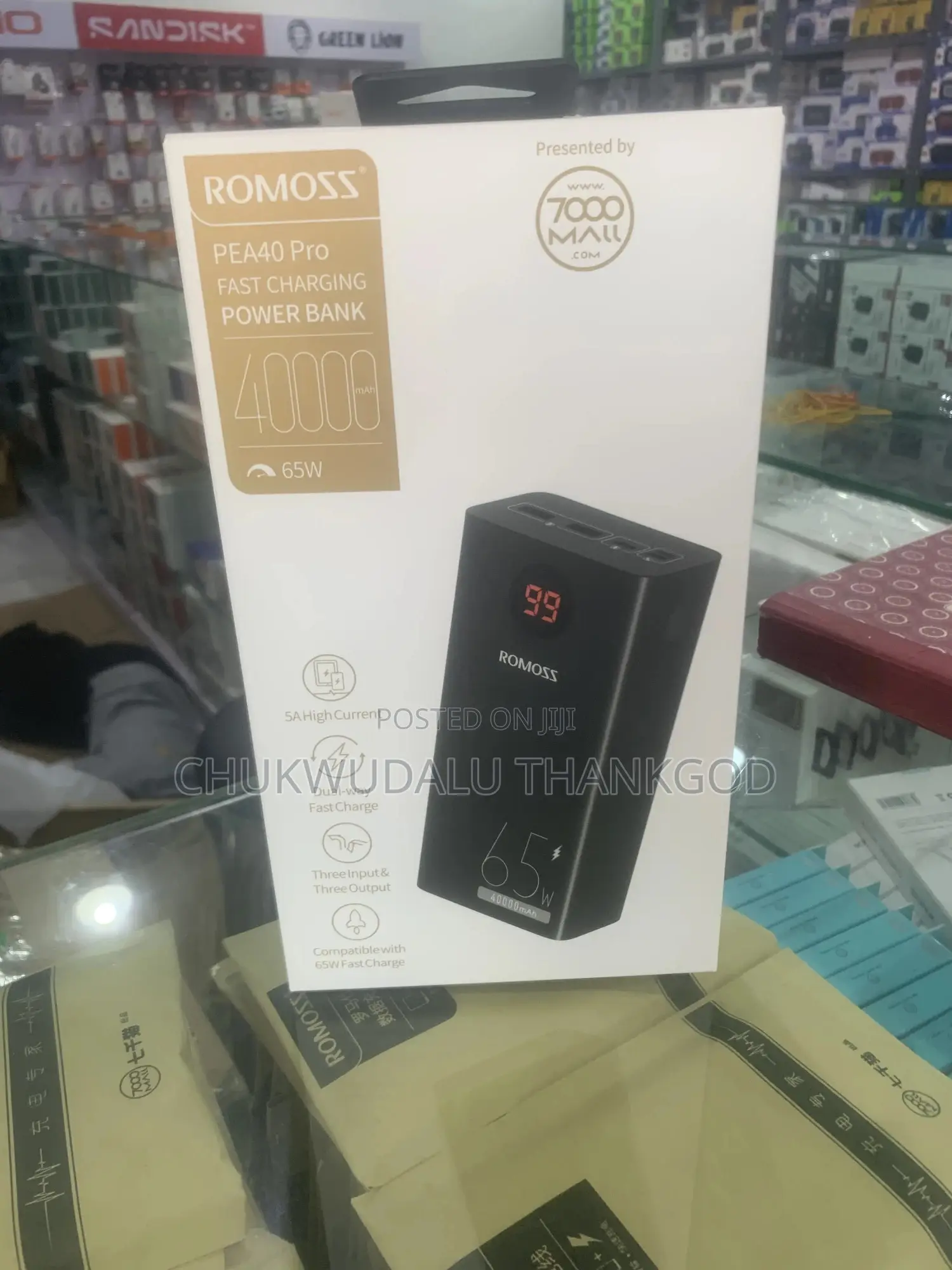 Romoss 65w 40000mah Type C Power Delivery Potable Laptop