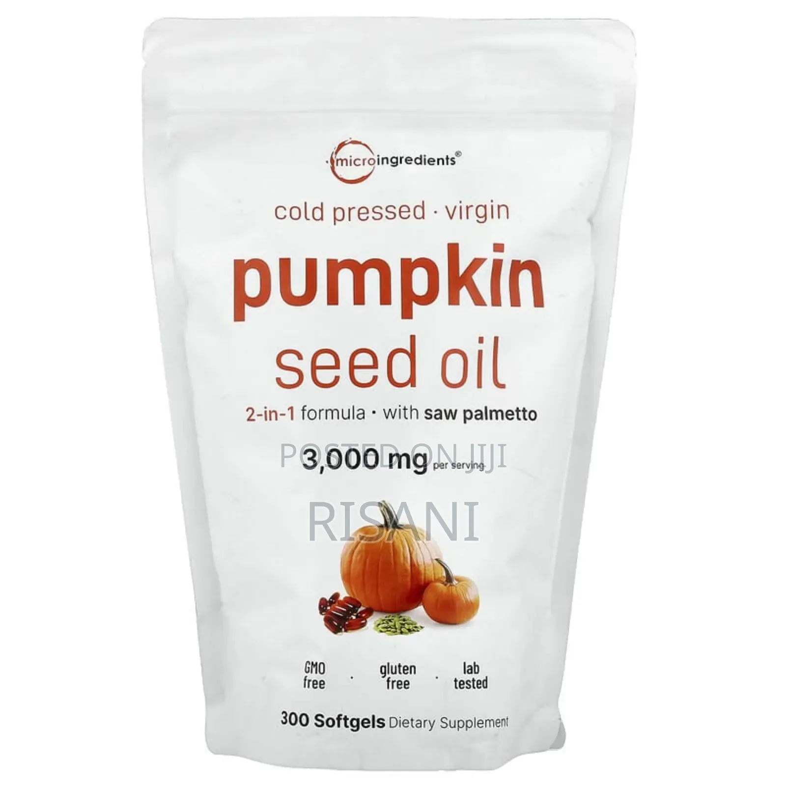 Pumpkin Seeds 2 in 1 by 300 Soft Gels Formula Enrich With Saw Palmetto