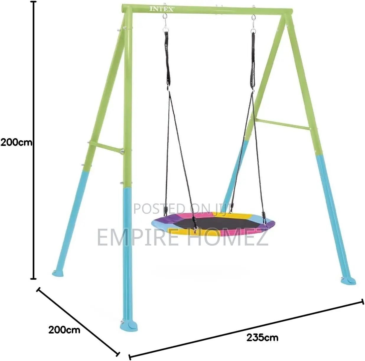 Children's Garden Swing With Octagonal Nest Swing, Steel