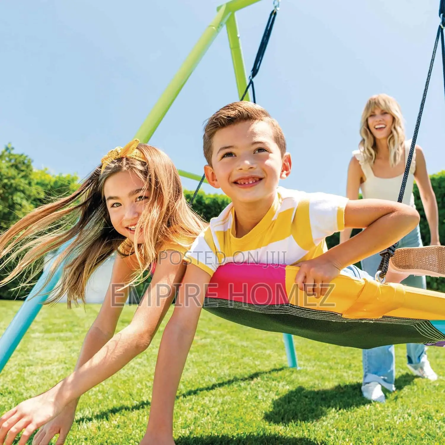 Children's Garden Swing With Octagonal Nest Swing, Steel