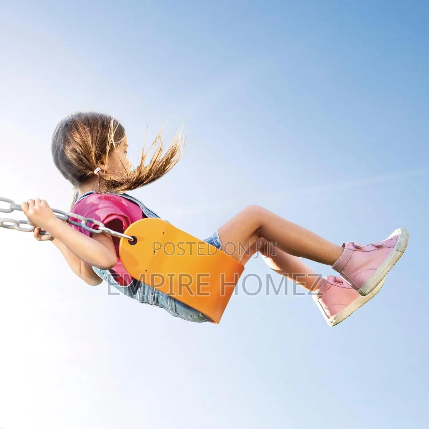 Children's Swing With Seat and Rocker, Steel, Green and Blue