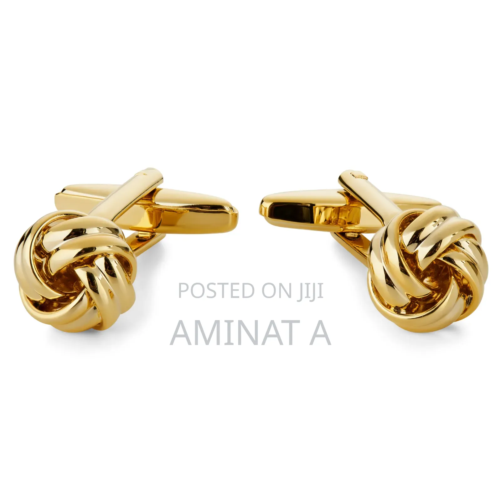 Quality Twisted Gold Cufflinks for Men With Case