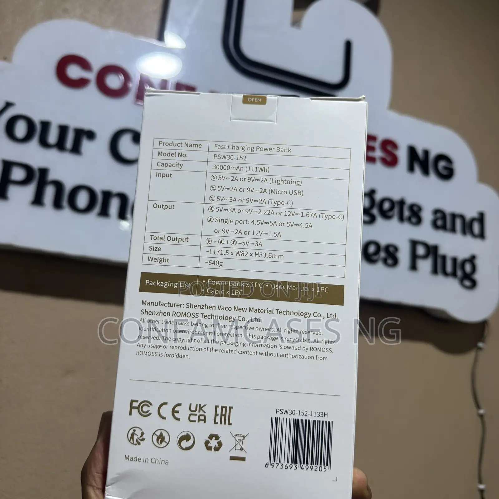 Romoss Sense Sw30pf 30000mah 22.5w Fast Charging Powerbank