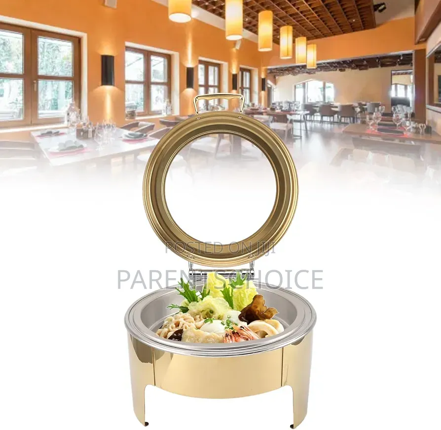 Gold Round Buffet Chafing Dish
- 6litre